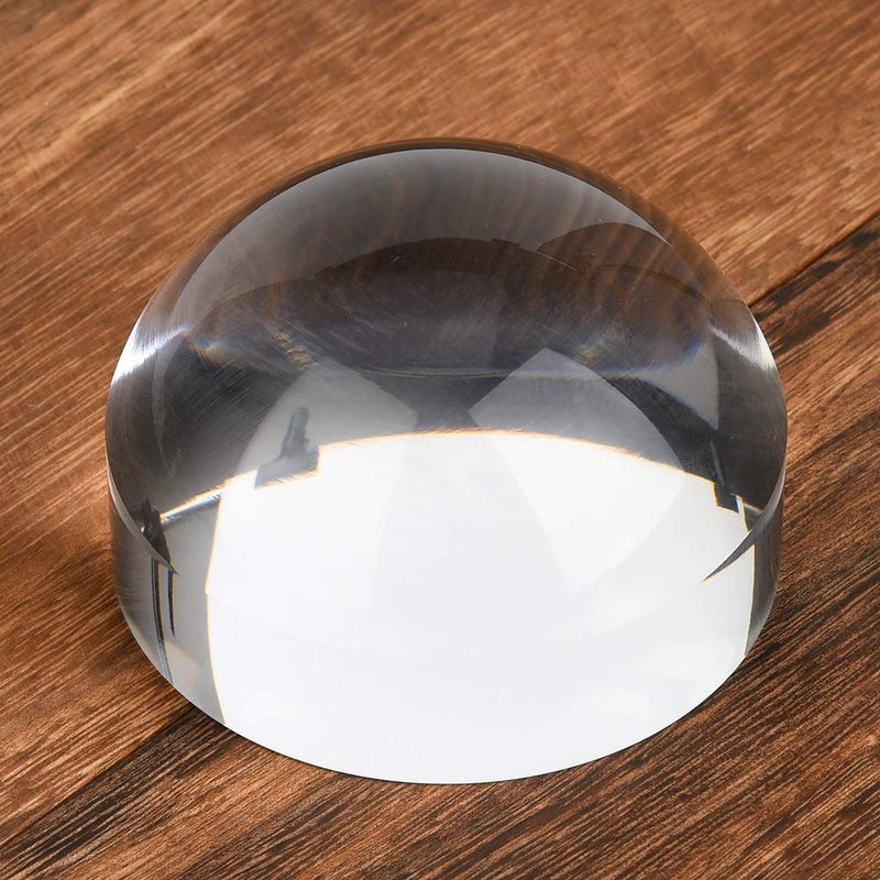 Hztyyier 6X Reading Magnifier, 3 Inch Acrylic Paperweight Reading Dome Magnifying Glass with Pouch for Glass Optical Half Ball Lens - Image 2